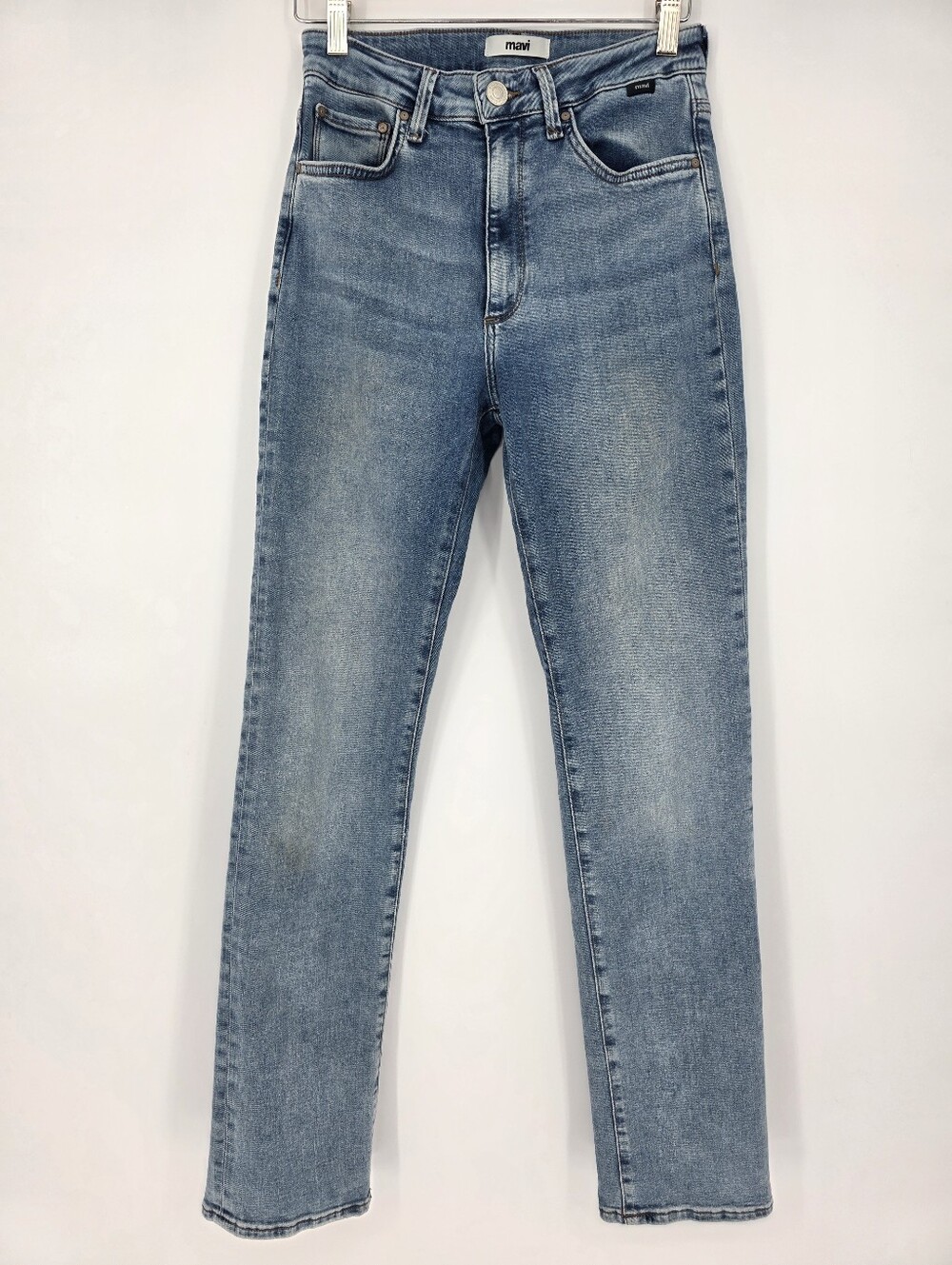 Mavi Kendra Mid Rise Straight Leg Jeans Women's‎ 27/32 Light Wash Stretch Denim